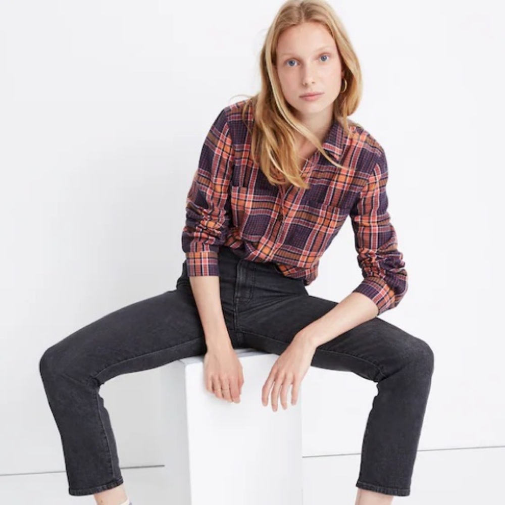 Madewell Flannel Classic Ex-Boyfriend Shirt in Edith Plaid